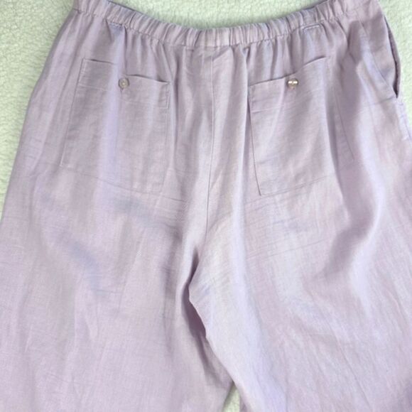 Chadwick's Linen Wide Leg Button Front Pants Size 16 - Picture 6 of 16